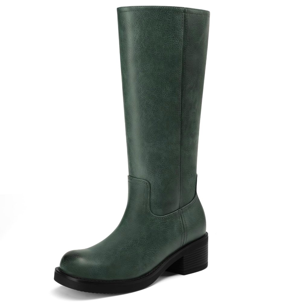 Athlefit Square Toe Riding Boot in Green