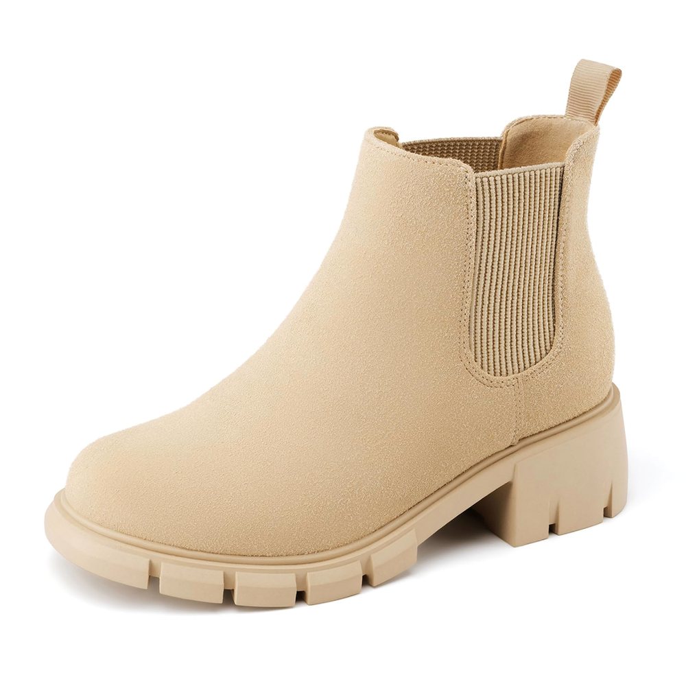 Athlefit Girls' Chunky Chelsea Boot in Apricot