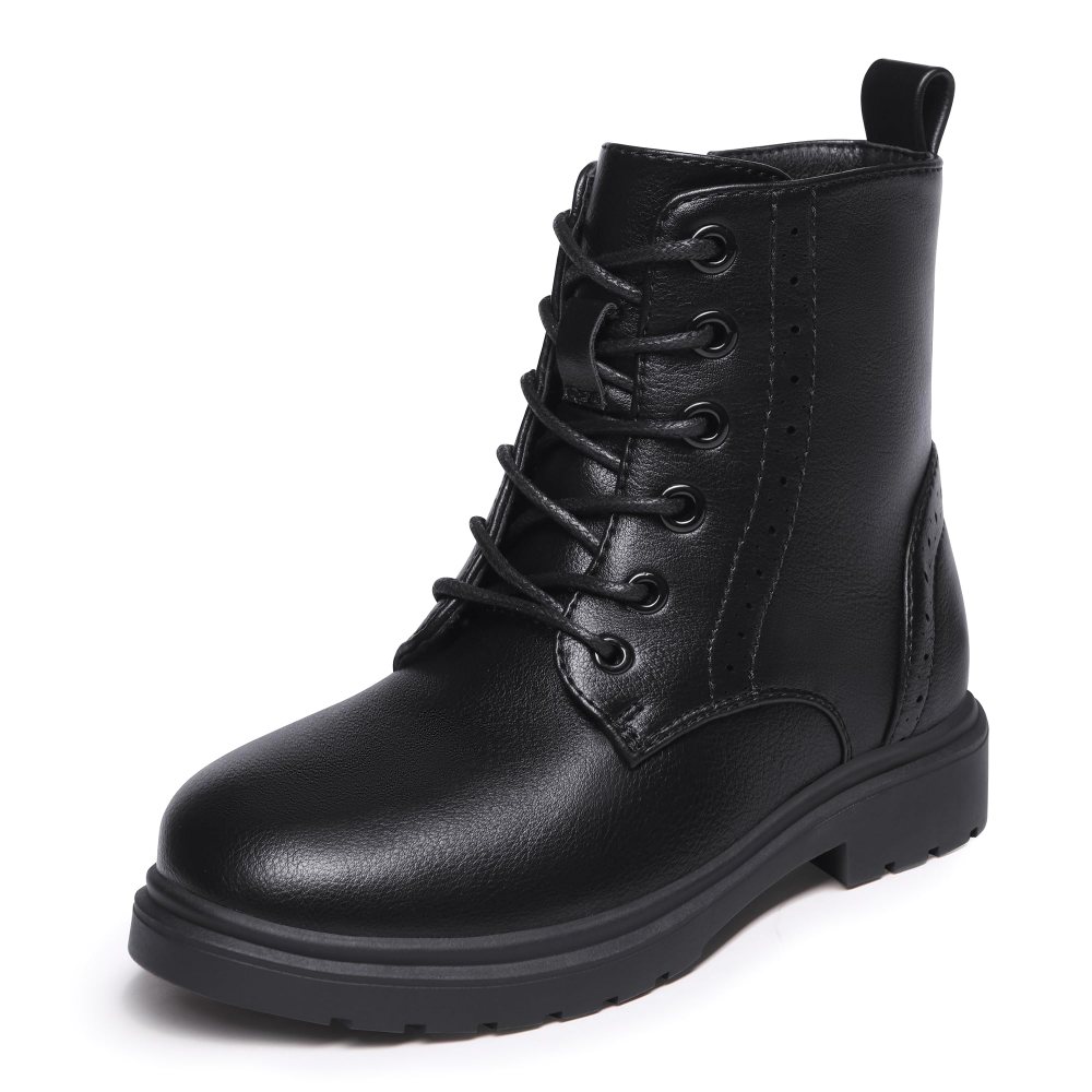 Athlefit Kids' Side Zip Combat Boot in Black