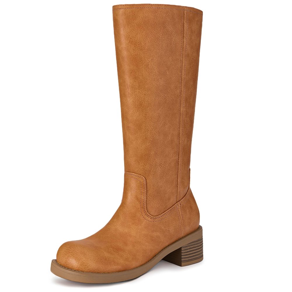 Athlefit Square Toe Riding Boot in Saddle Brown