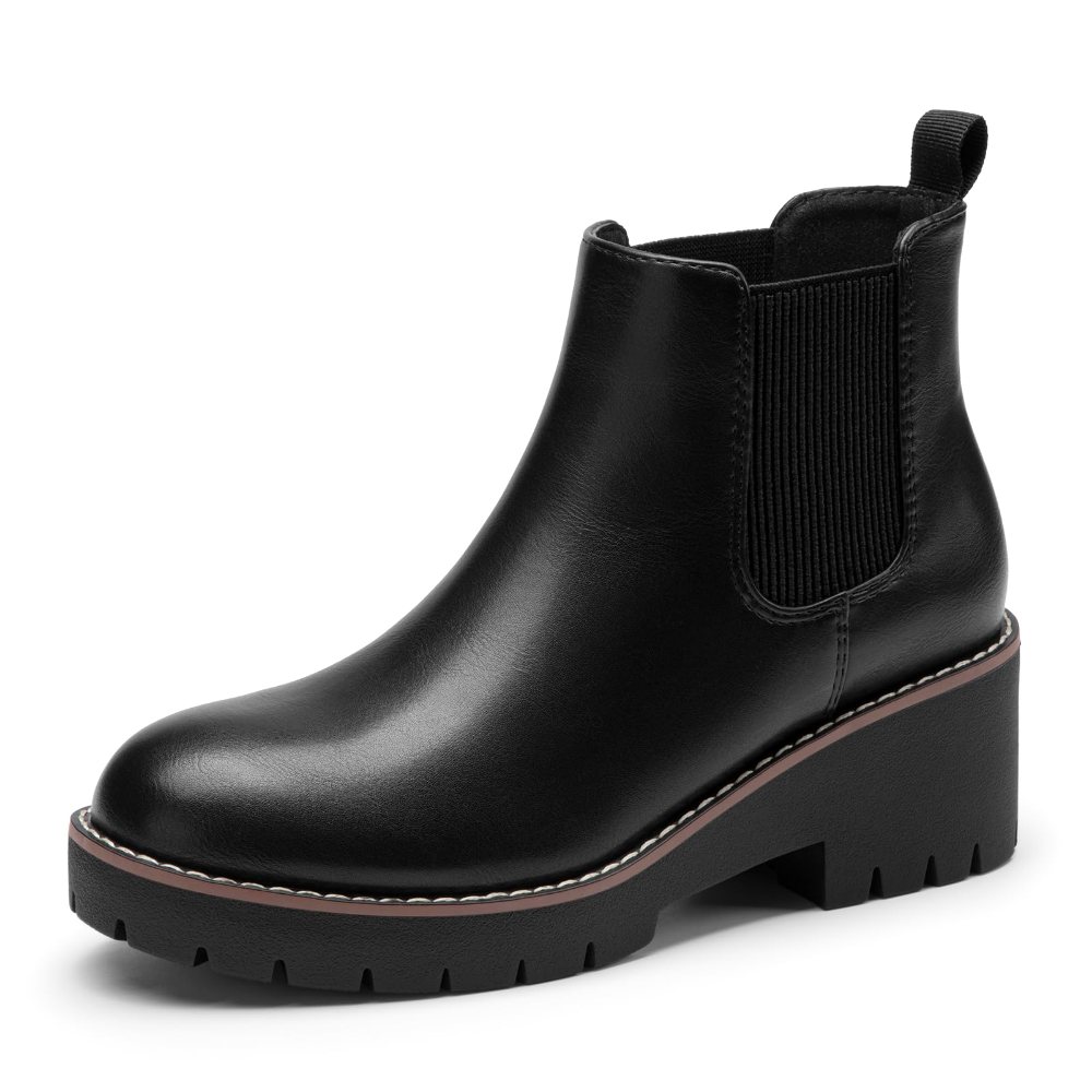 Athlefit Slip-On Chelsea Boot in Black