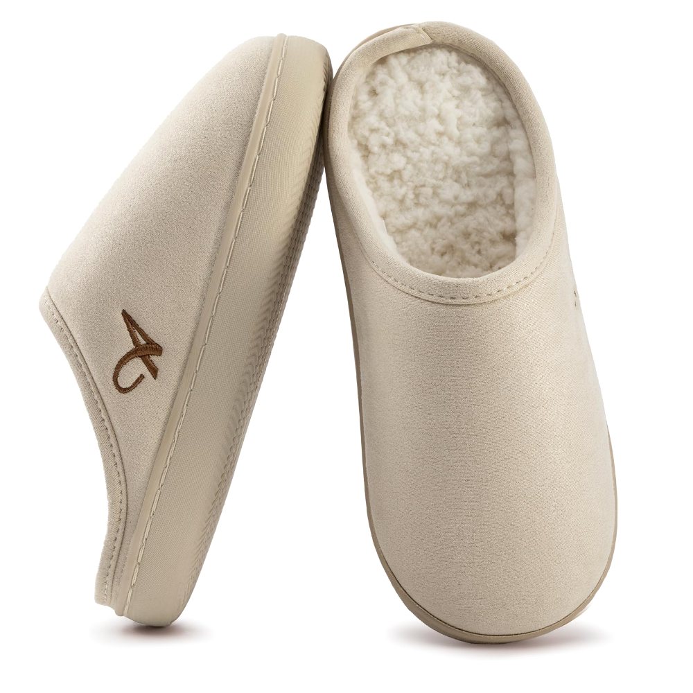 Athlefit Fleece Lined Clog Slipper in Sand
