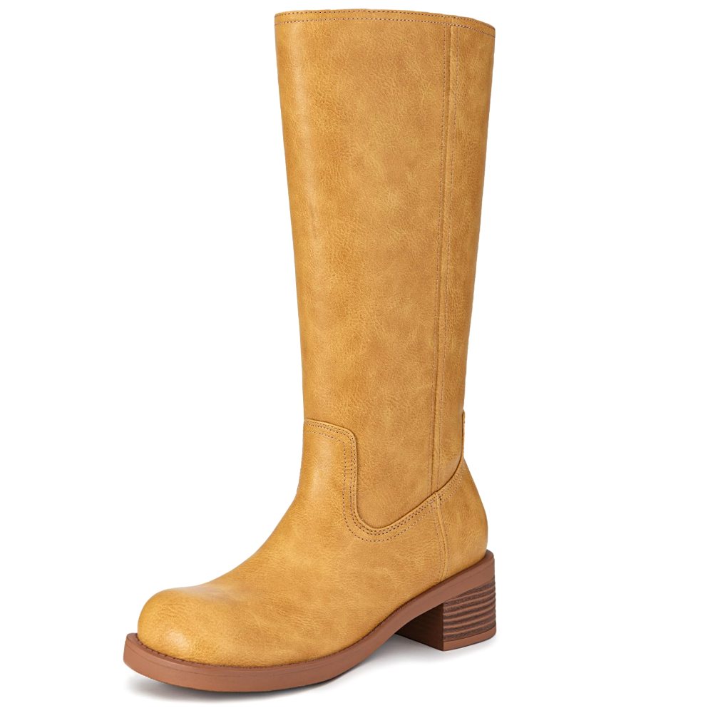 Athlefit Square Toe Riding Boot in Yellow