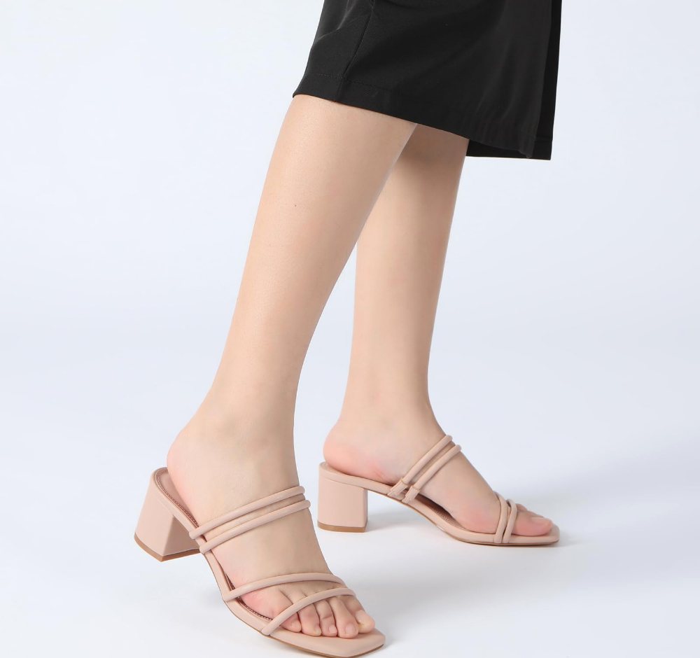Athlefit Strappy Low Block Heel Slide, second view