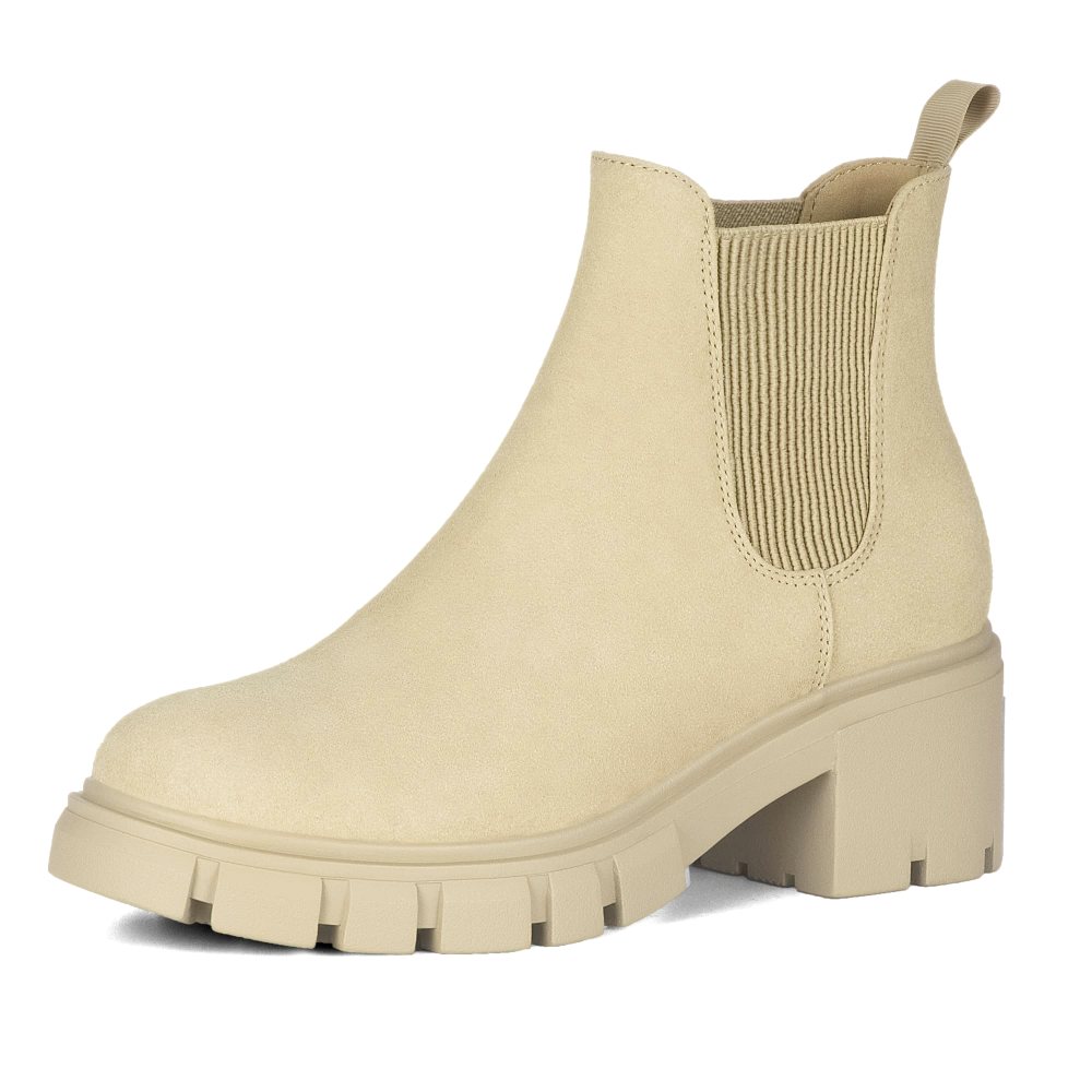 Athlefit Lug Sole Chelsea Boot in Apricot