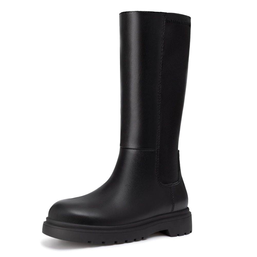 Athlefit Girls' Zip Riding Boot in Black