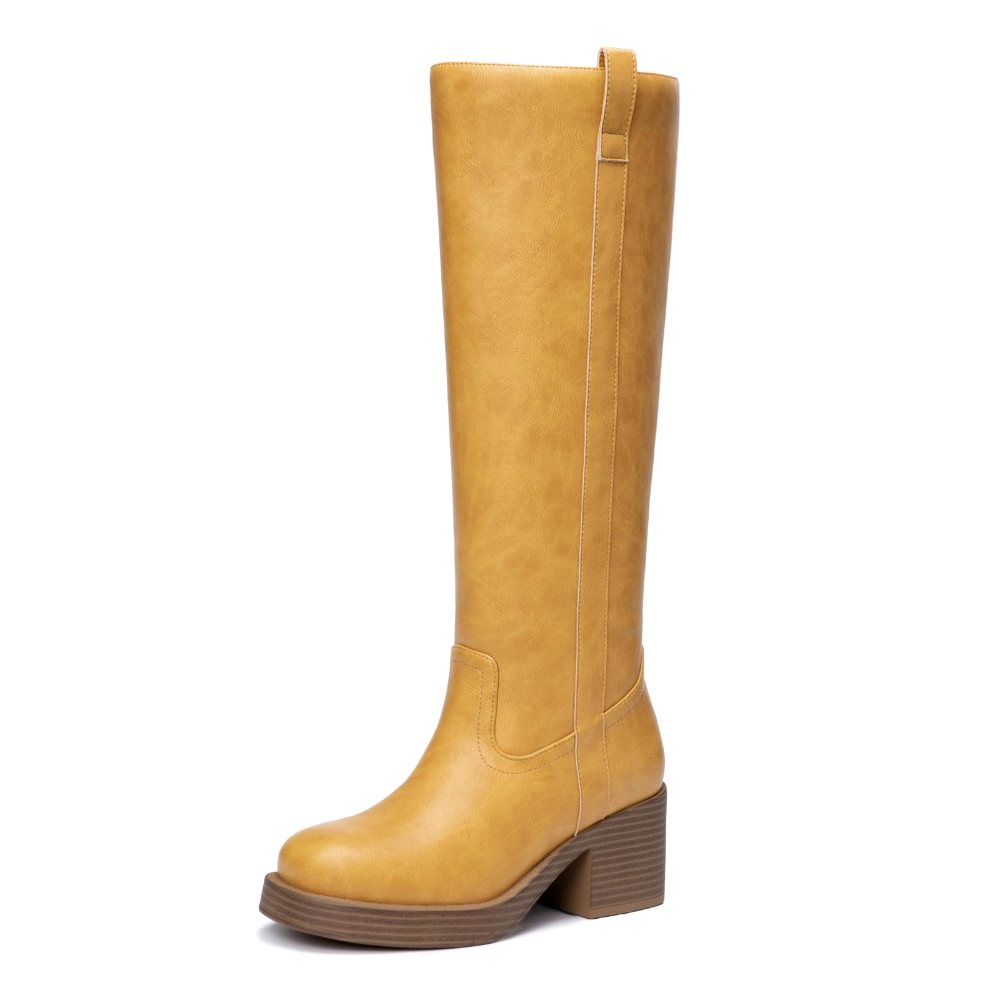 Athlefit Round Toe Riding Boot in Yellow