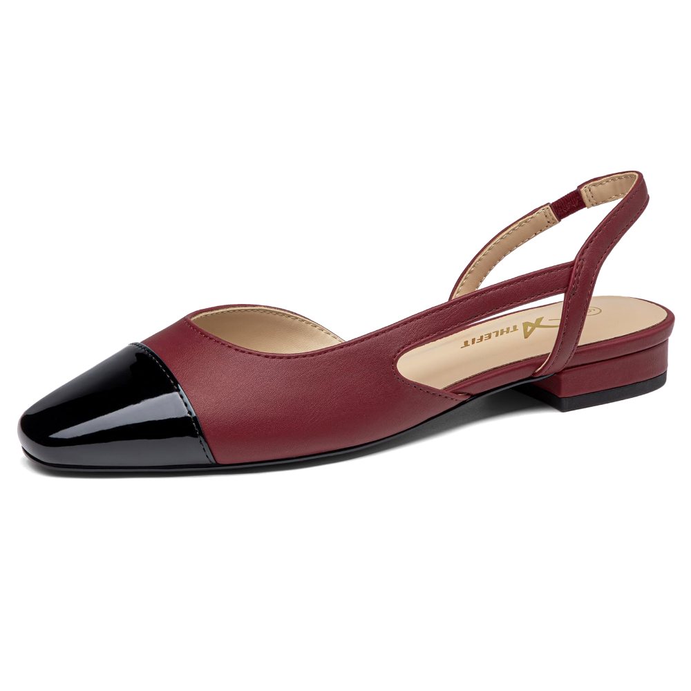 Athlefit Cap Toe Slingback Flat in Red