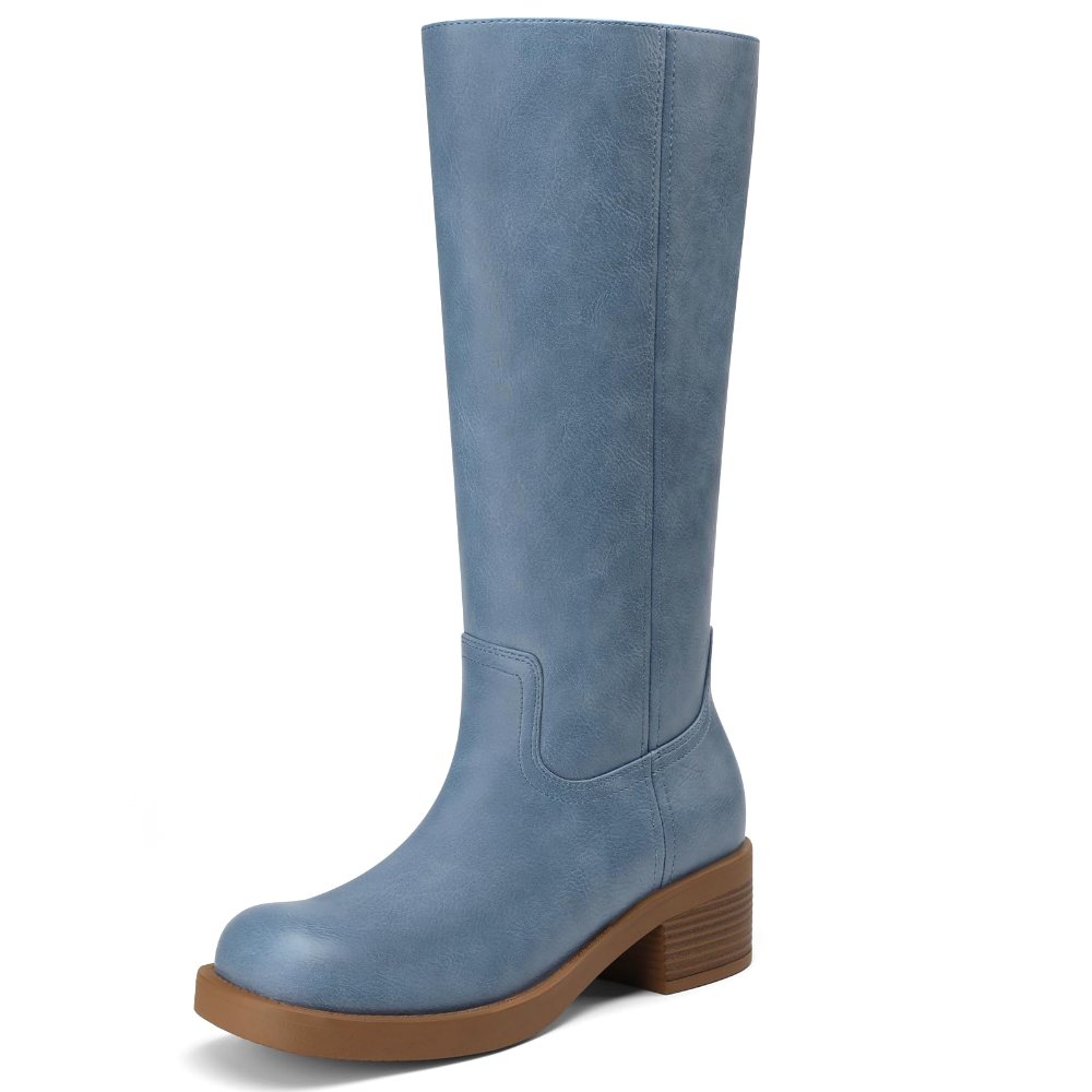 Athlefit Square Toe Riding Boot in Blue