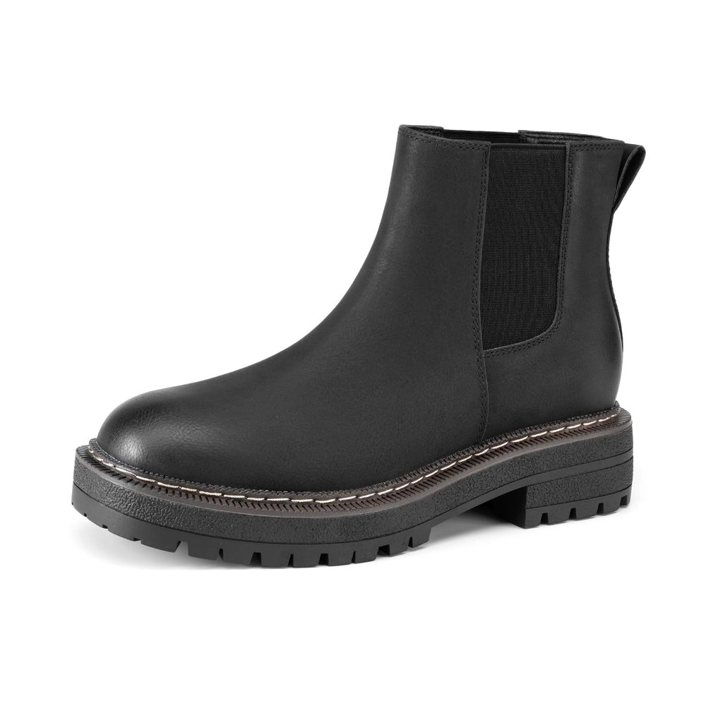 Athlefit Slip-On Platform Chelsea Boot in Black