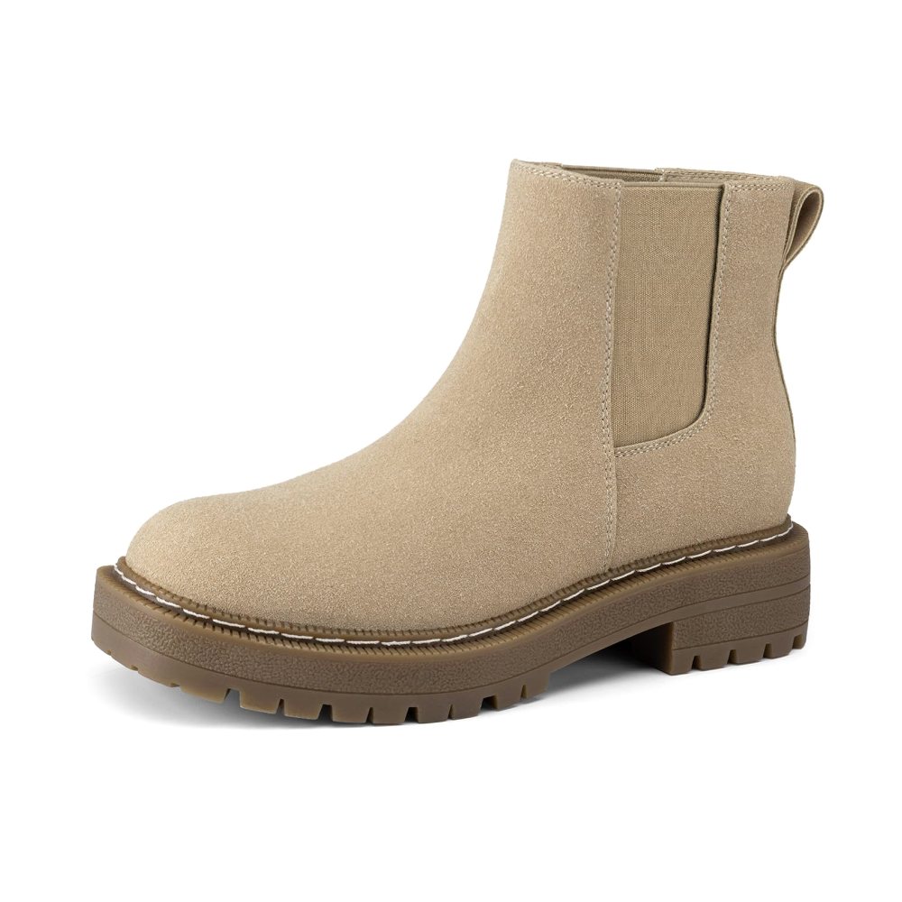 Athlefit Slip-On Platform Chelsea Boot in Nude
