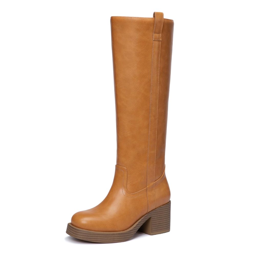 Athlefit Round Toe Riding Boot in Tan