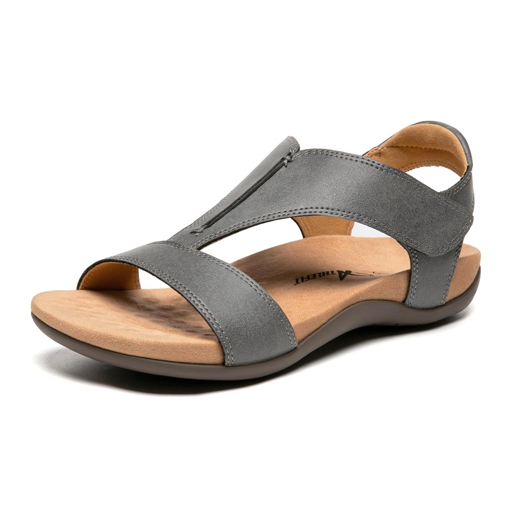 Athlefit Arch Support Back Strap Sandal in Grey