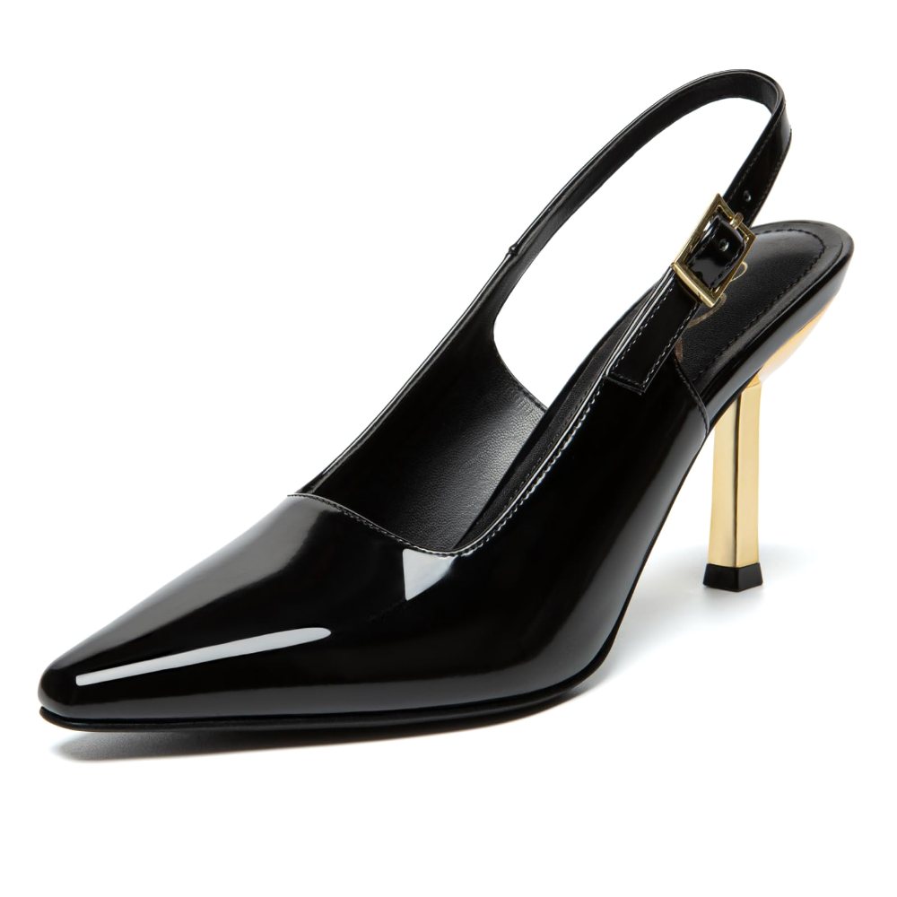 Athlefit Stiletto Slingback Pump in Black