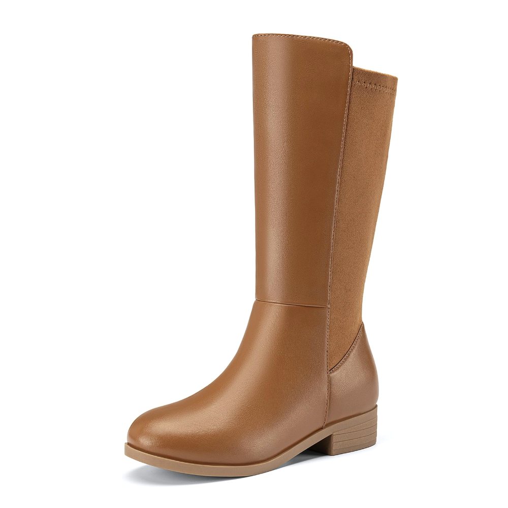 Athlefit Girls' Water-Resistant Tall Boot in Tan