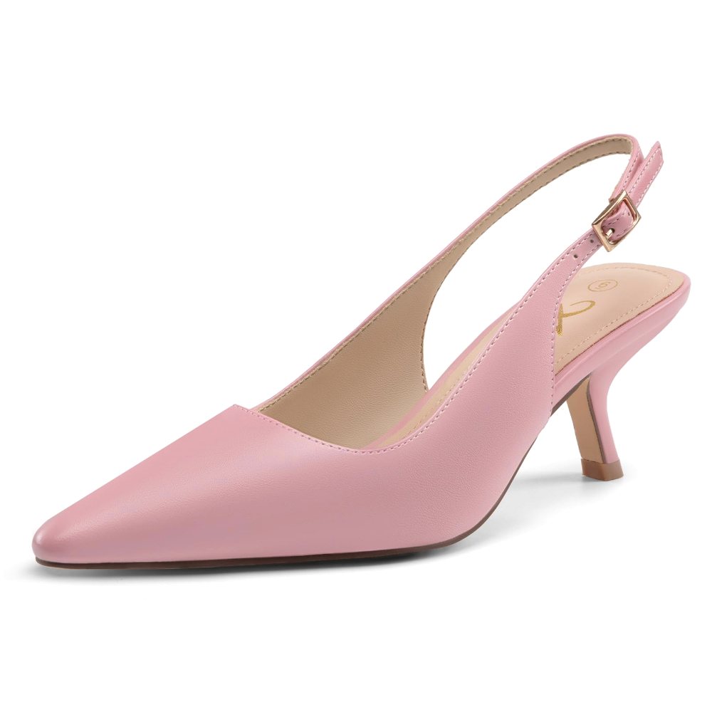 Athlefit Pointed Toe Slingback Heel in Pink