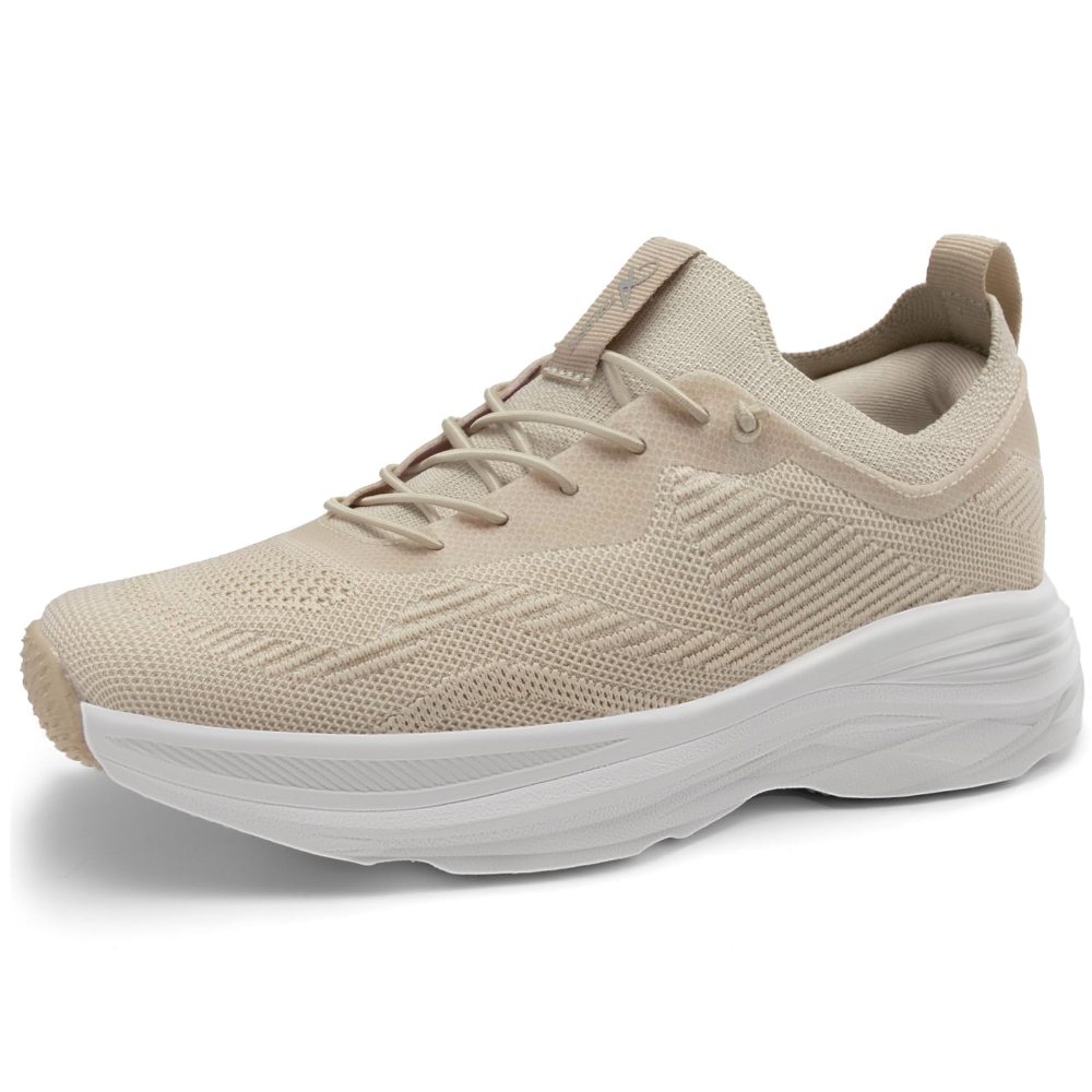 Athlefit Slip-On Knit Walking Sneaker in Khaki