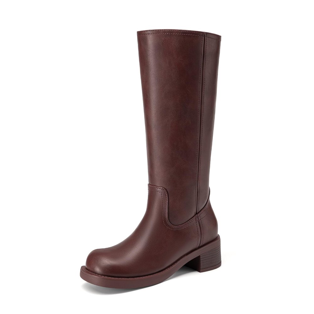 Athlefit Square Toe Riding Boot in Rust