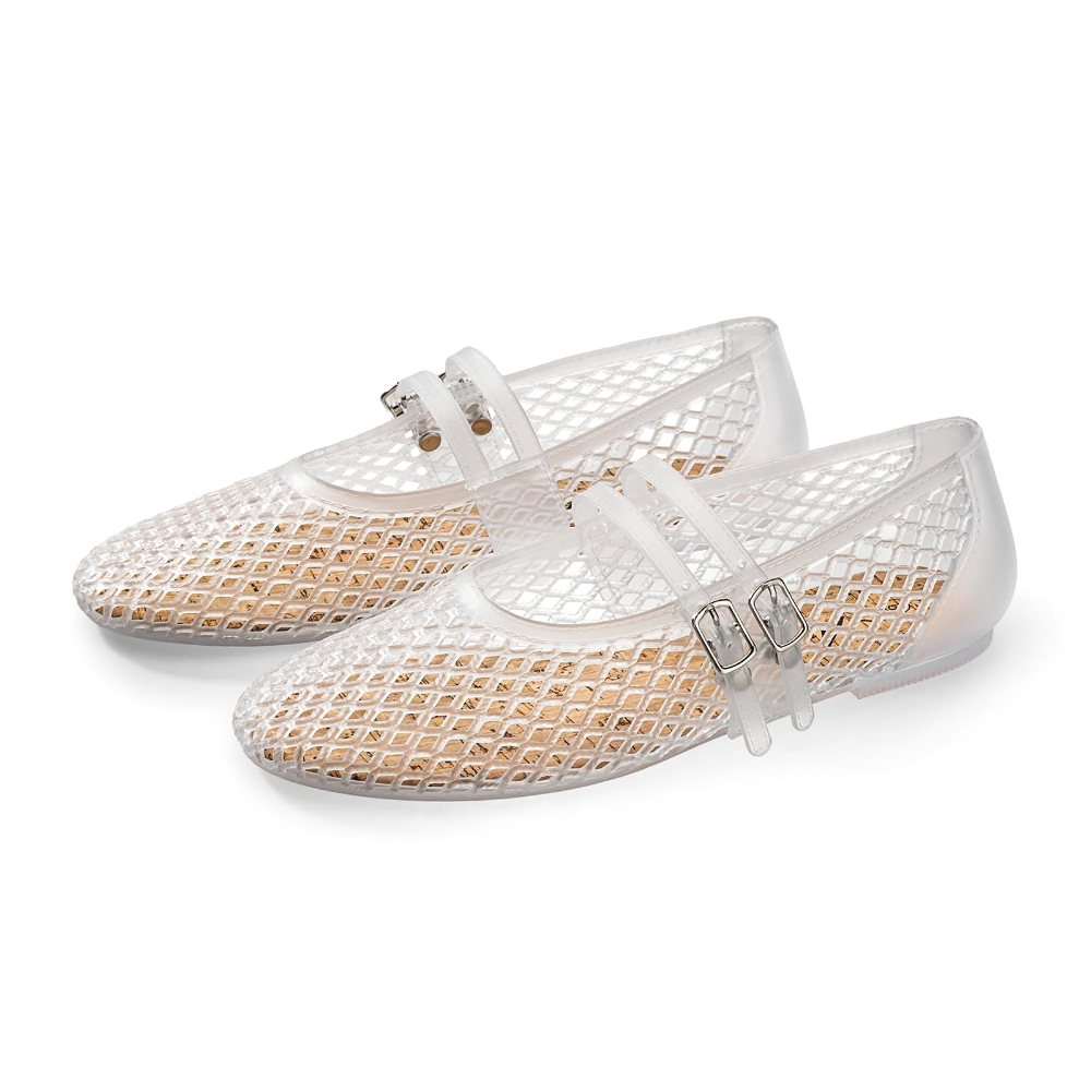 Athlefit Mesh Mary Jane Flat in Clear