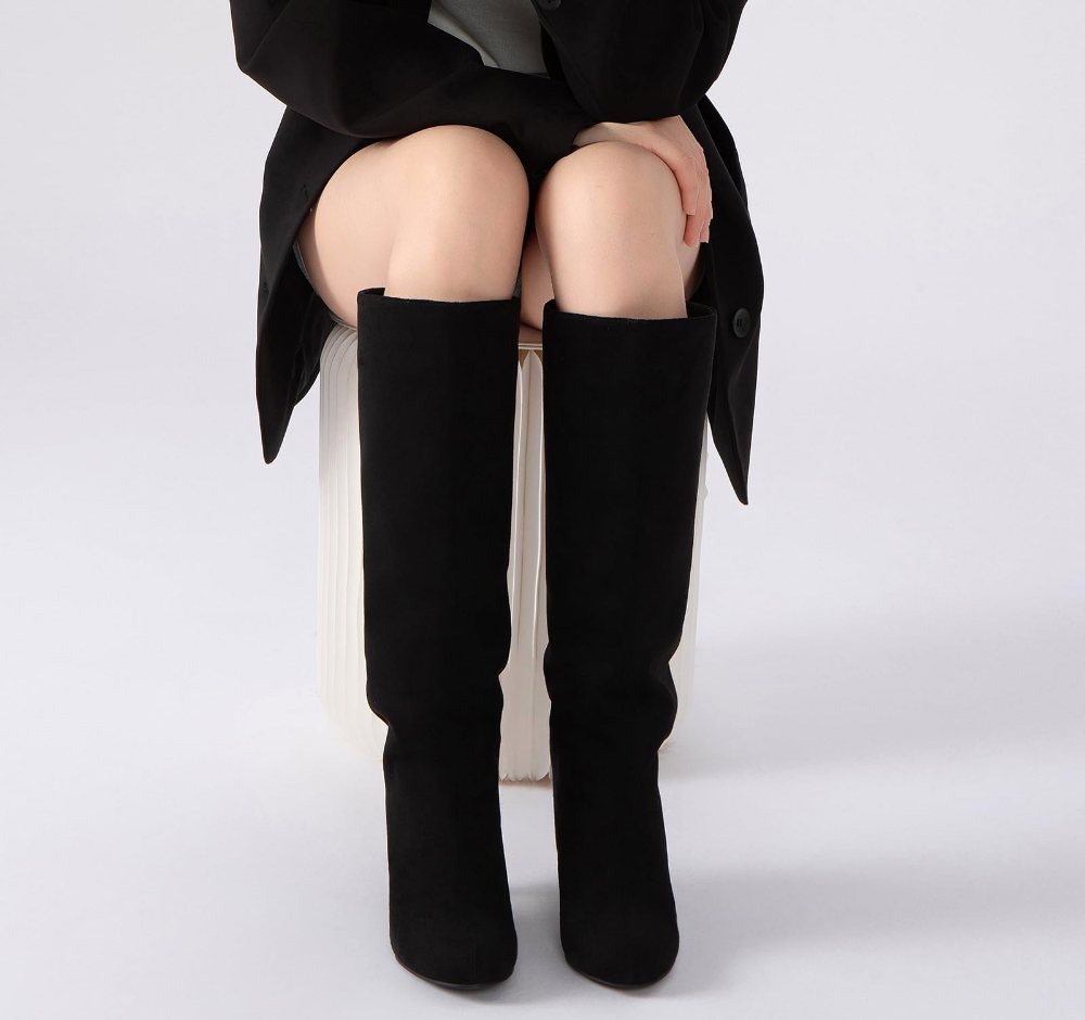 Athlefit Wide Calf Suede Stiletto Boot, second view