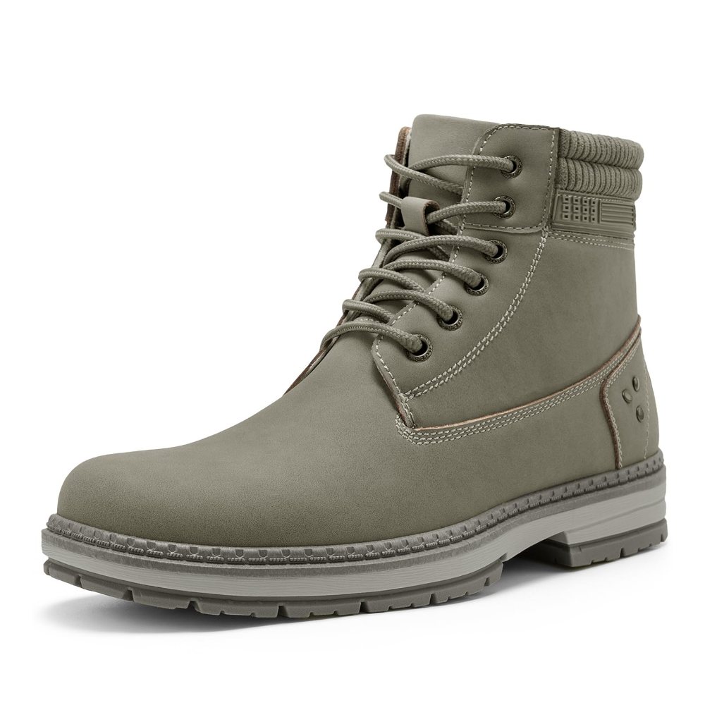 Athlefit Men's Lace-Up Chukka Work Boot in Khaki
