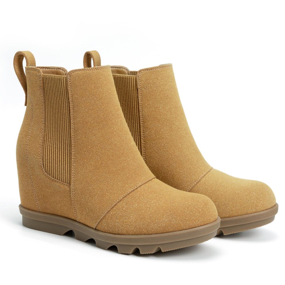 Athlefit Hidden Wedge Chelsea Boot in Light Brown