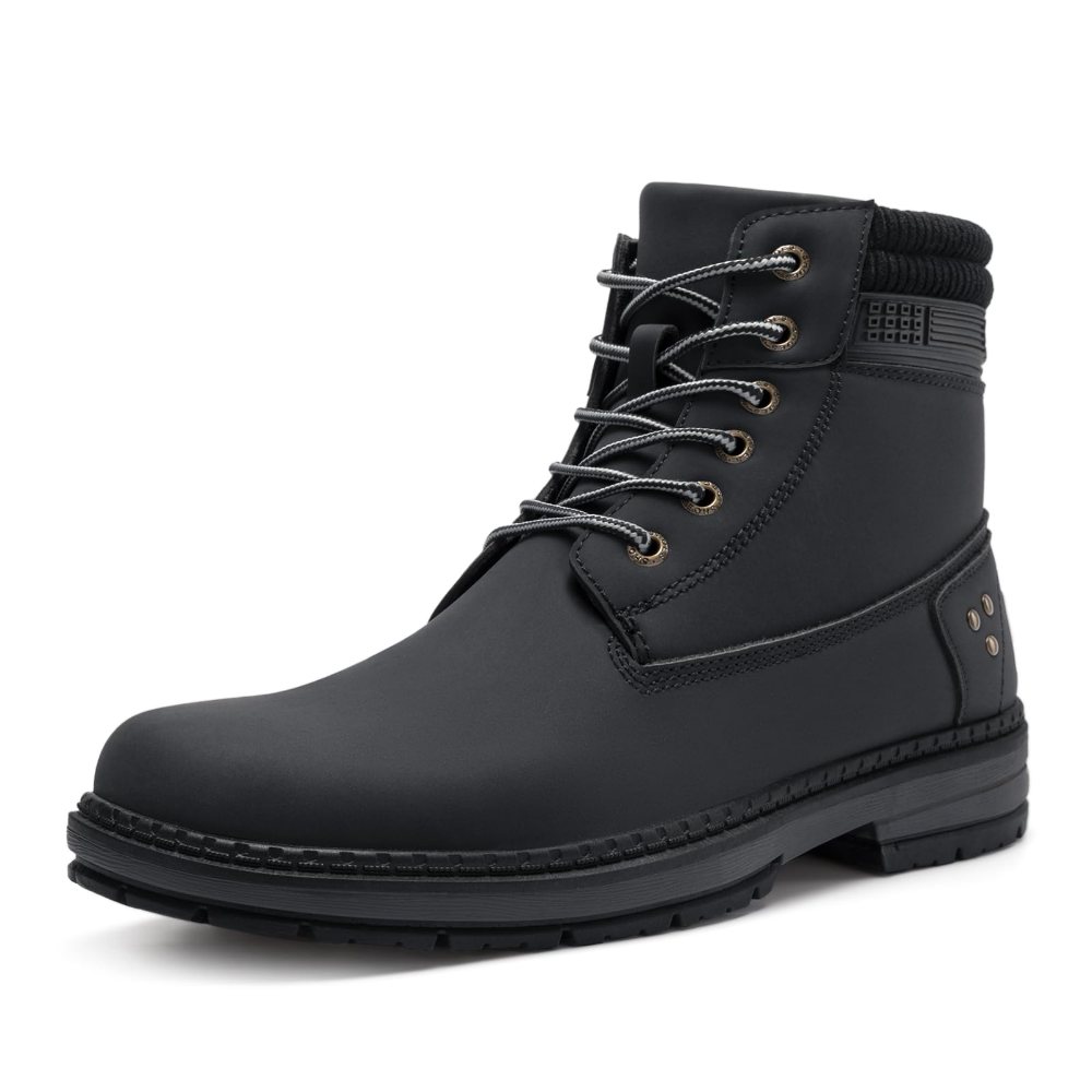 Athlefit Men's Lace-Up Chukka Work Boot in Black