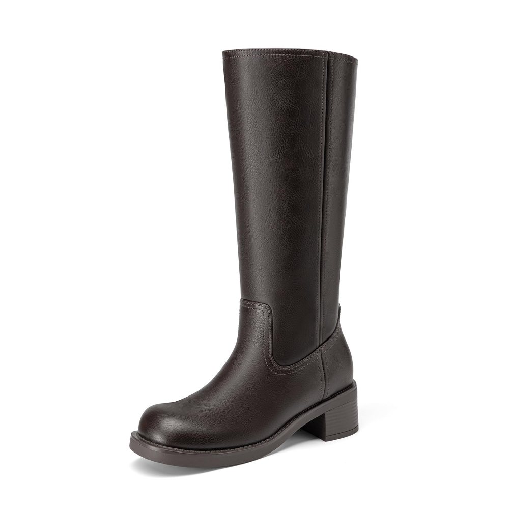 Athlefit Square Toe Riding Boot in Chocolate
