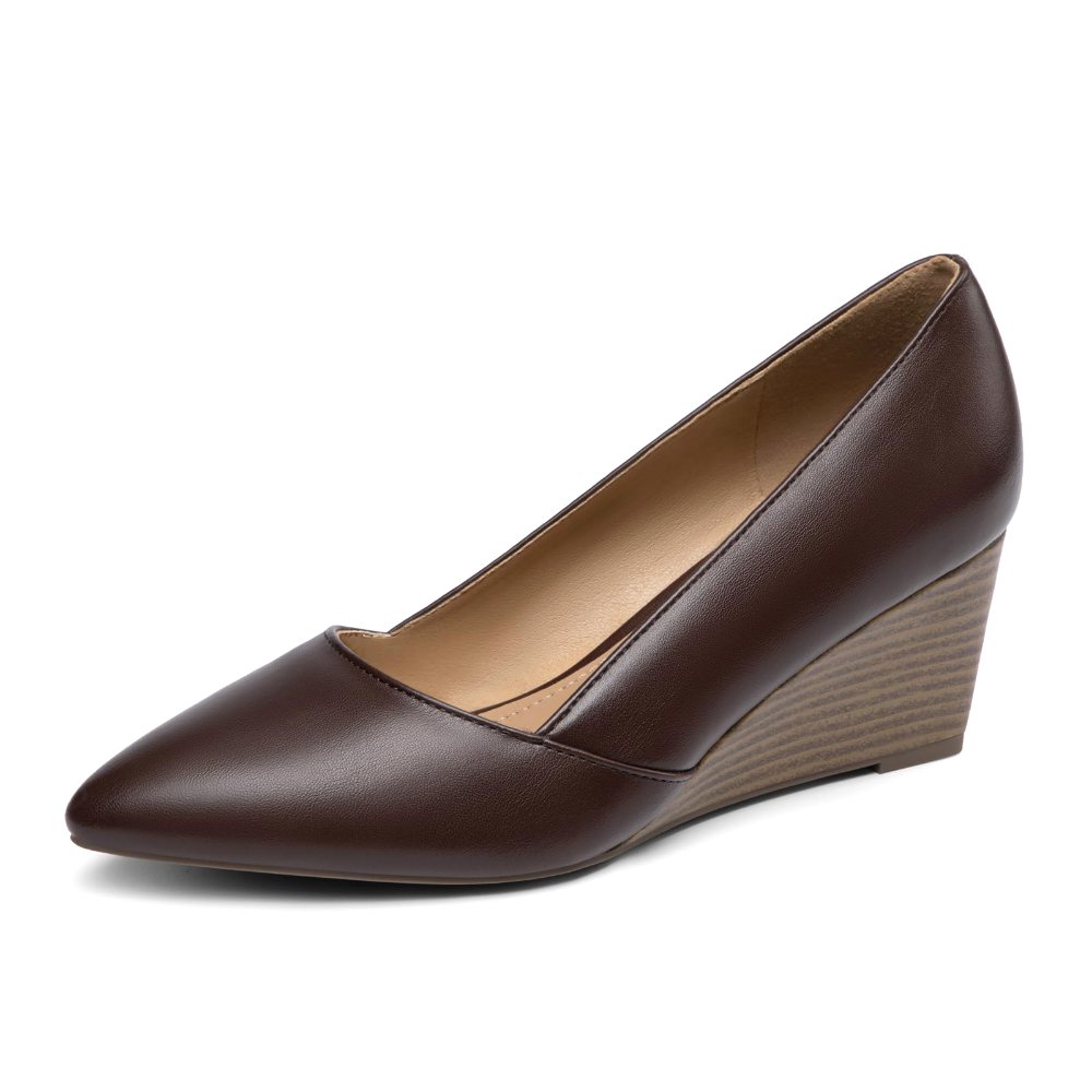 Athlefit Low Wedge Pump in Brown