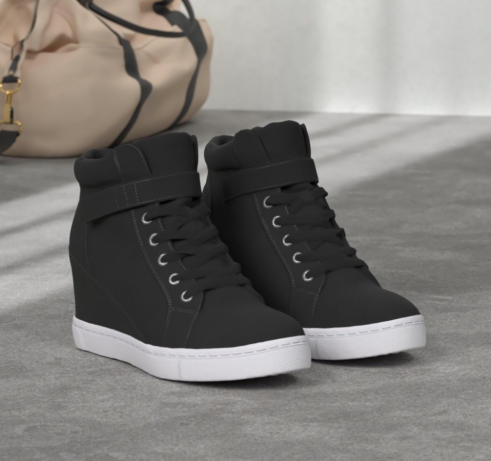 Athlefit Lace-Up High Top Wedge Sneaker, second view