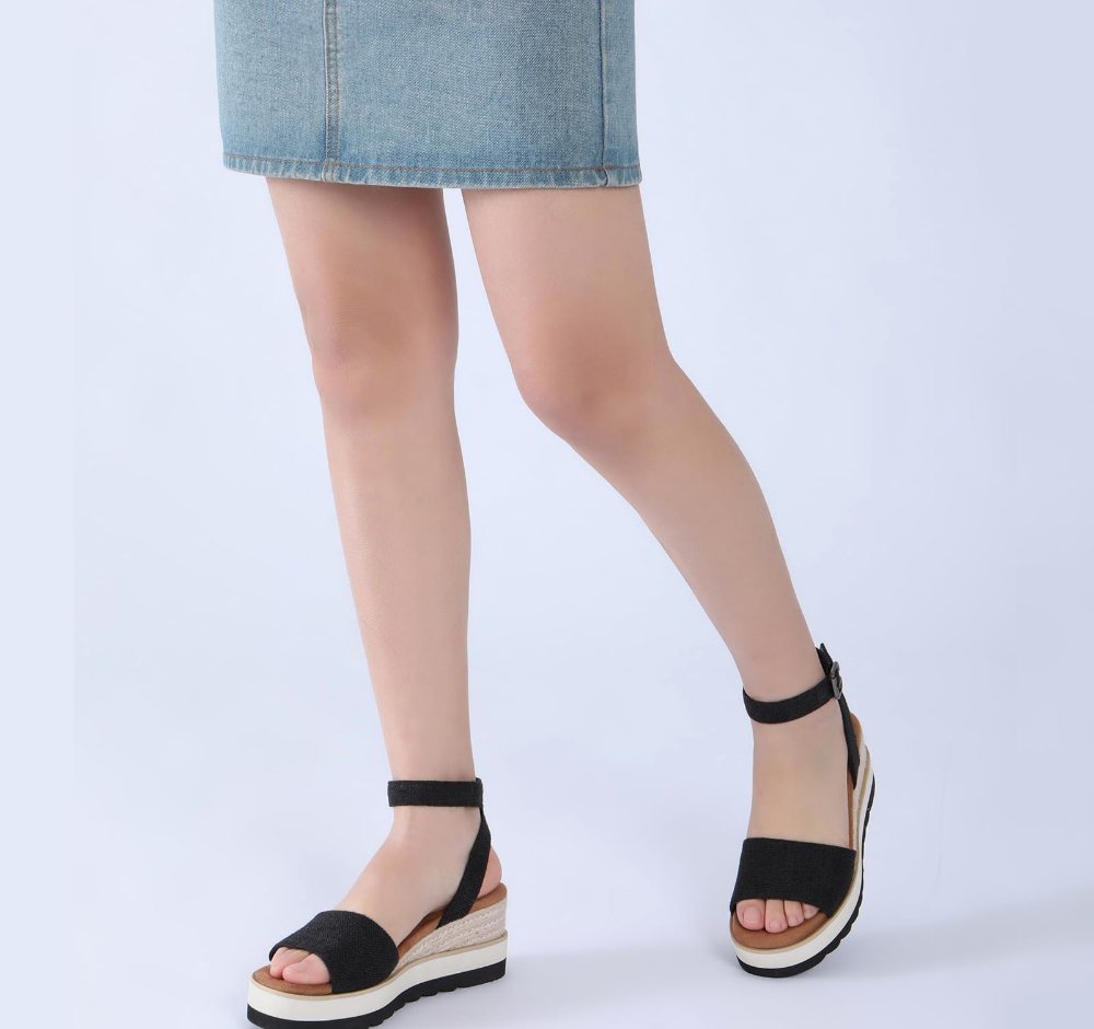 Athlefit Ankle Strap Espadrille Wedge, second view