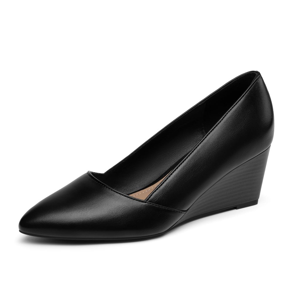 Athlefit Low Wedge Pump in Black