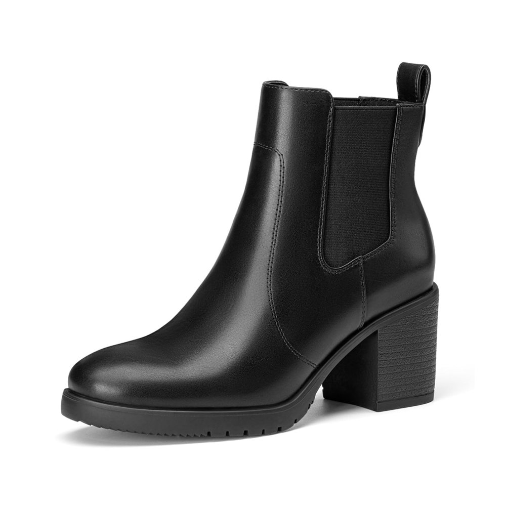 Athlefit Block Heel Chelsea Bootie in Black