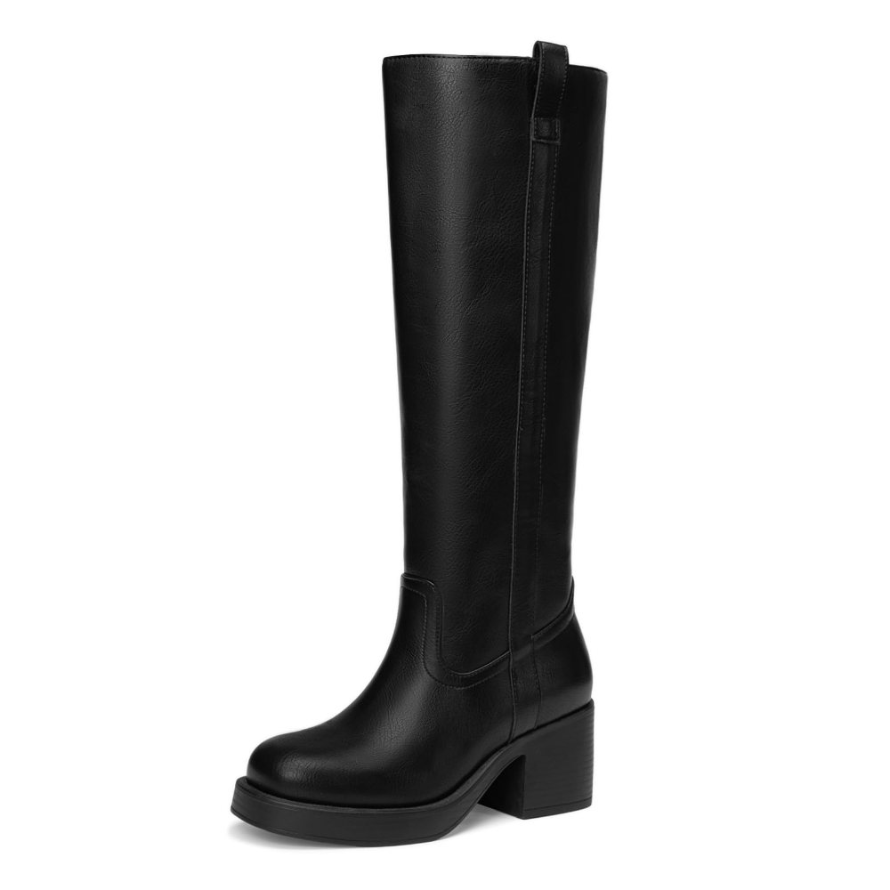 Athlefit Round Toe Riding Boot in Black