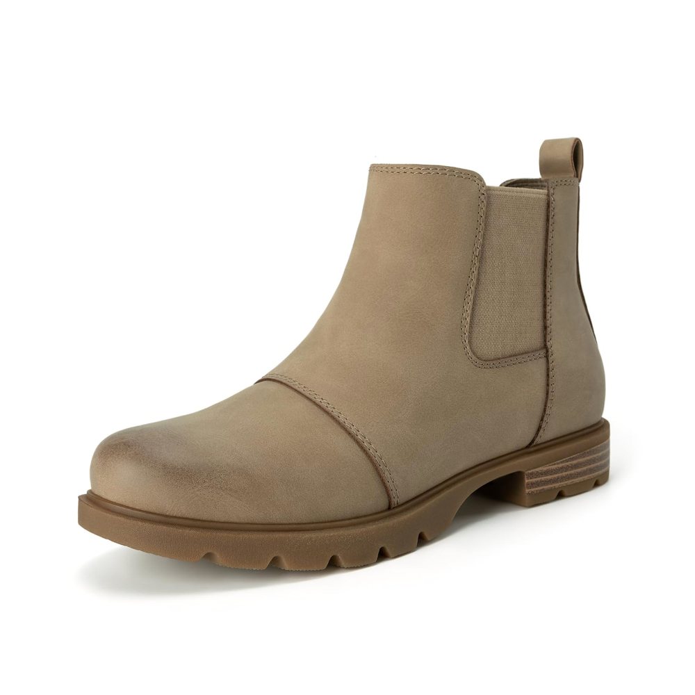 Athlefit Low Heel Chelsea Bootie in Khaki
