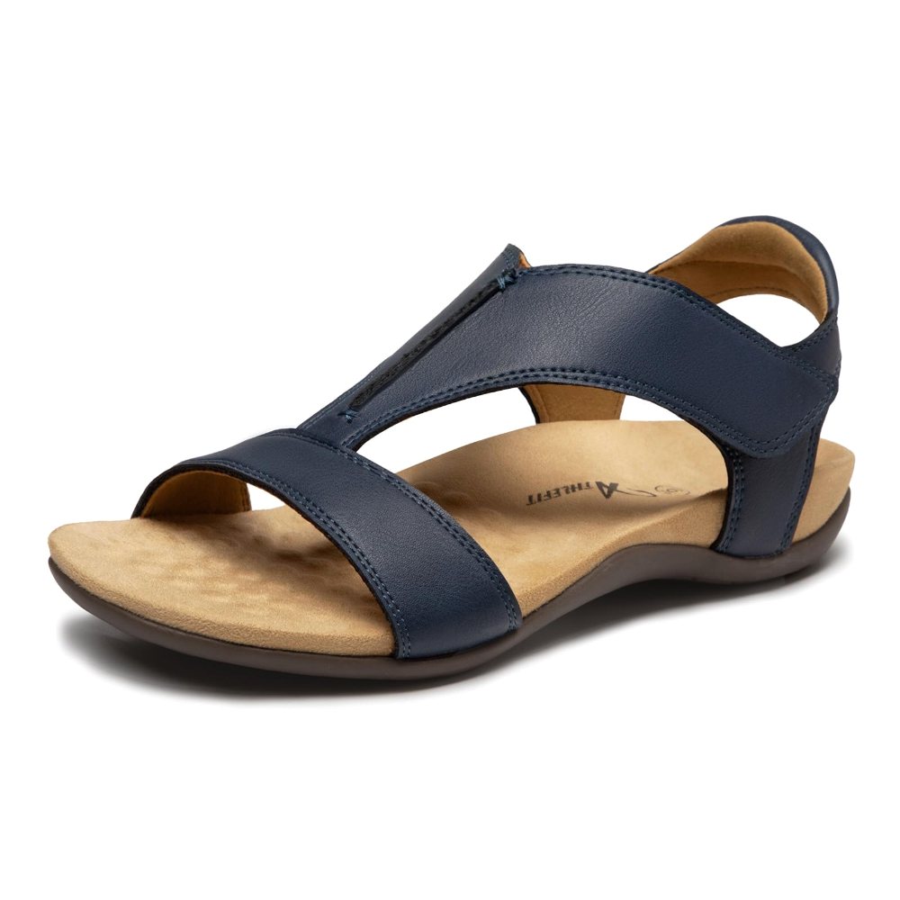 Athlefit Arch Support Back Strap Sandal in Navy