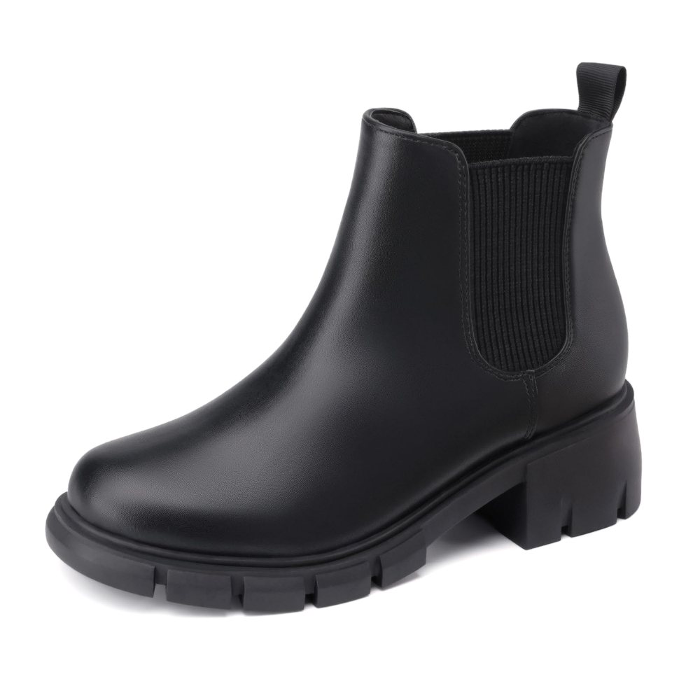 Athlefit Girls' Chunky Chelsea Boot in Black