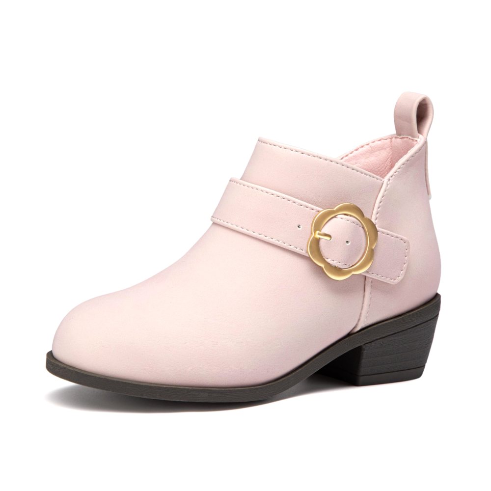 Athlefit Girls' Buckle Ankle Boot in Pink