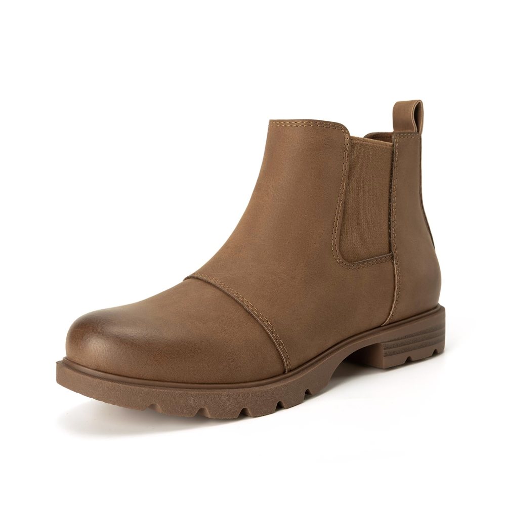 Athlefit Low Heel Chelsea Bootie in Brown