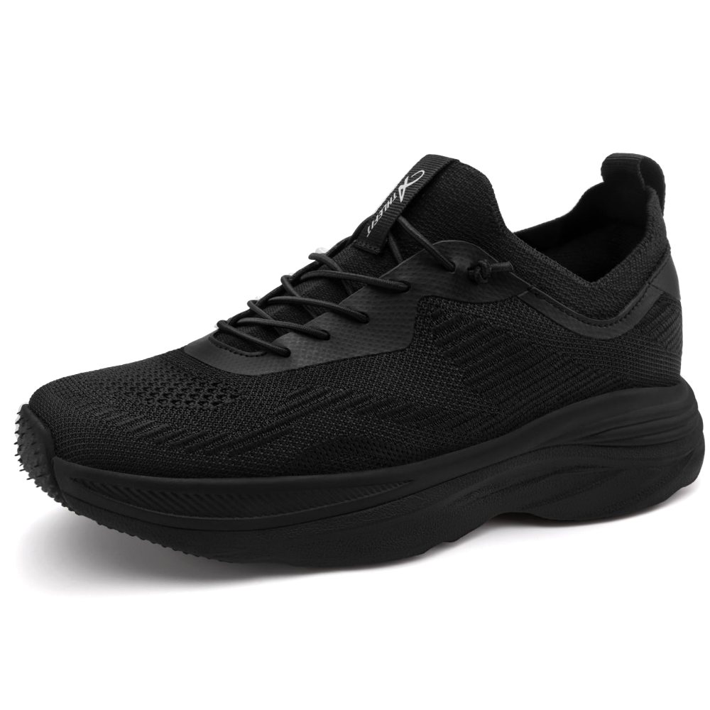 Athlefit Slip-On Knit Walking Sneaker in Black