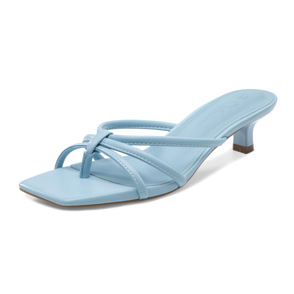 Athlefit Strappy Thong Kitten Heel in Blue