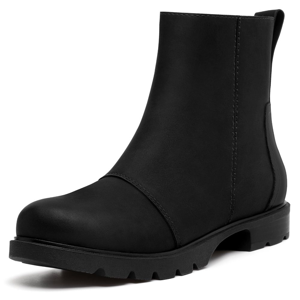 Athlefit Stretch Shaft Lug Sole Bootie in Black