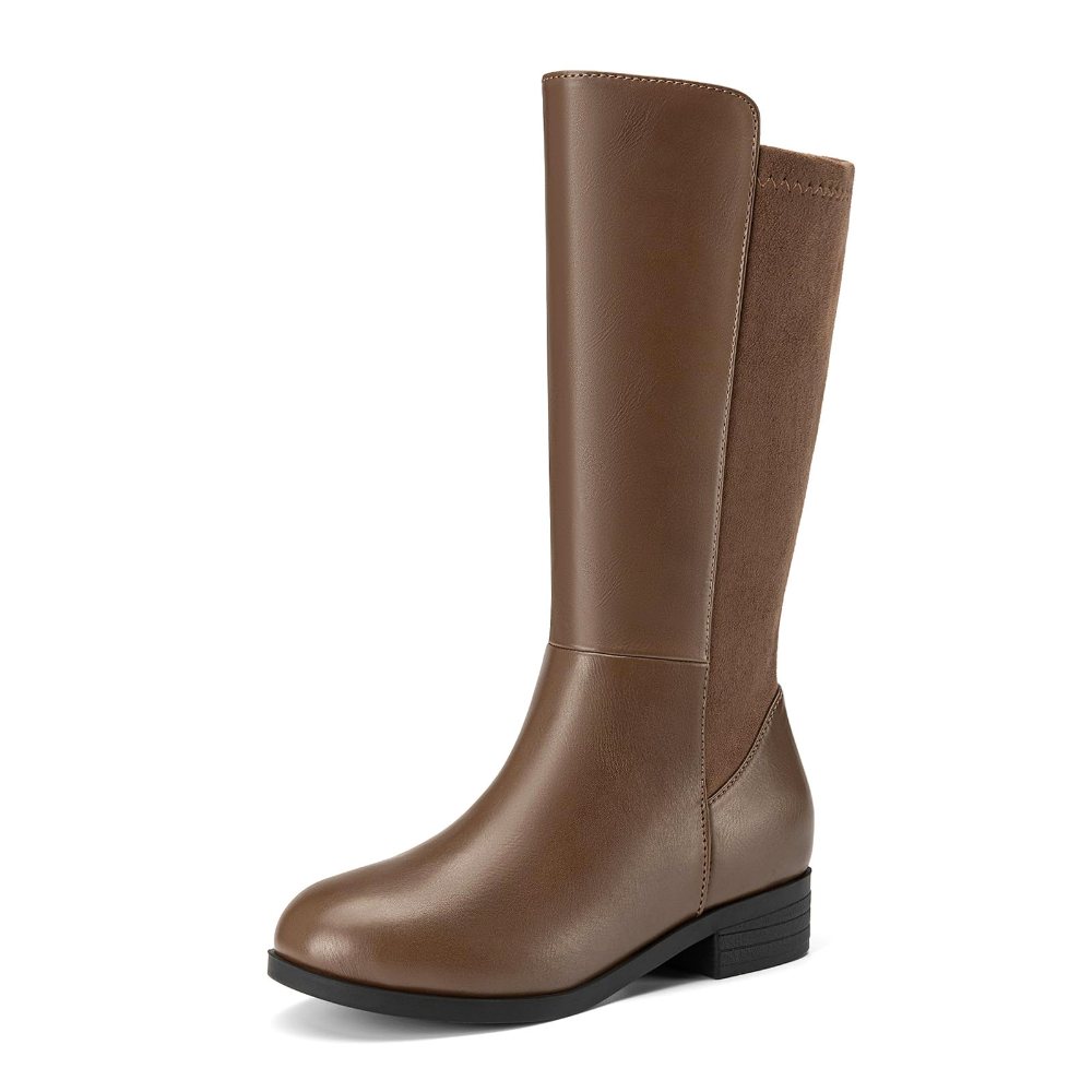 Athlefit Girls' Water-Resistant Tall Boot in Brown
