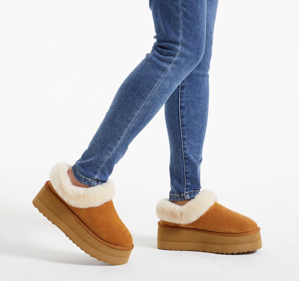 Athlefit Faux Fur Platform Slipper, second view