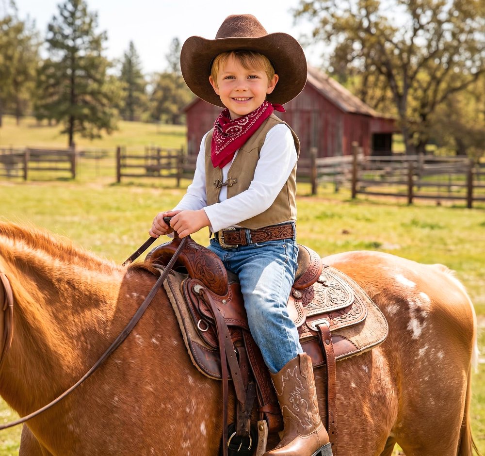 Athlefit Kids' Embroidered Cowboy Boot, second view