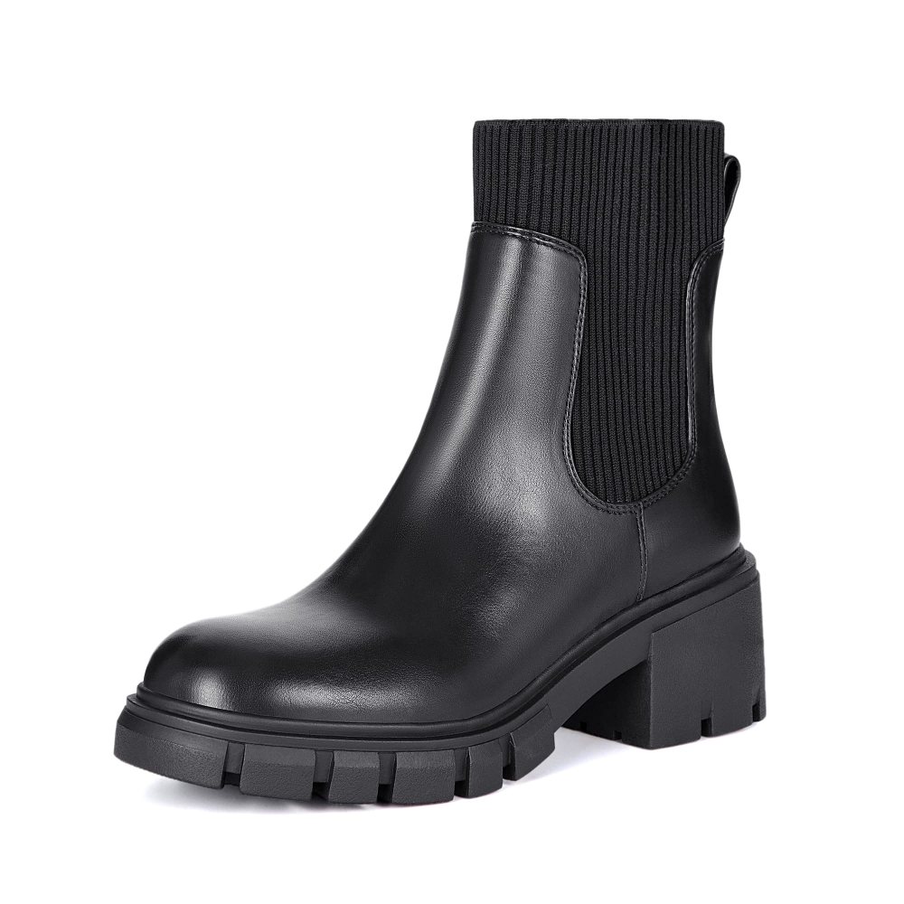 Athlefit Chunky Platform Chelsea Boot in Black