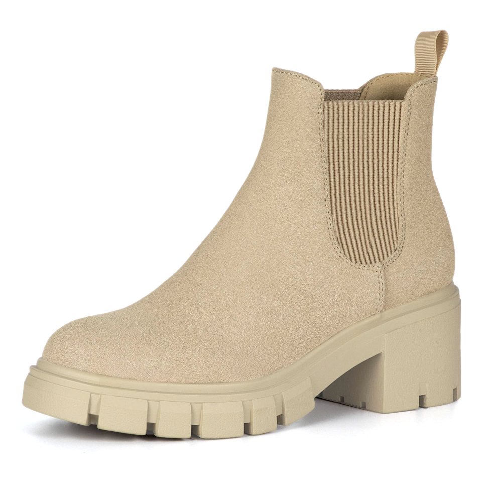 Athlefit Lug Sole Chelsea Boot in Nude