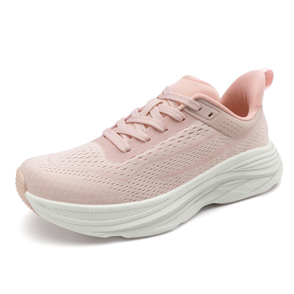 Athlefit Hands-Free Knit Walking Sneaker in Pink