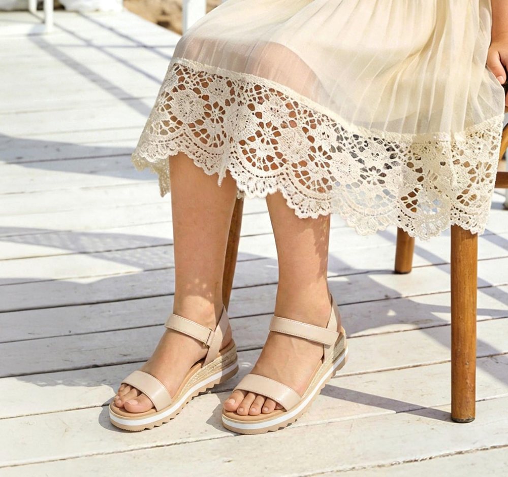 Athlefit Girls' Espadrille Platform Sandal, second view