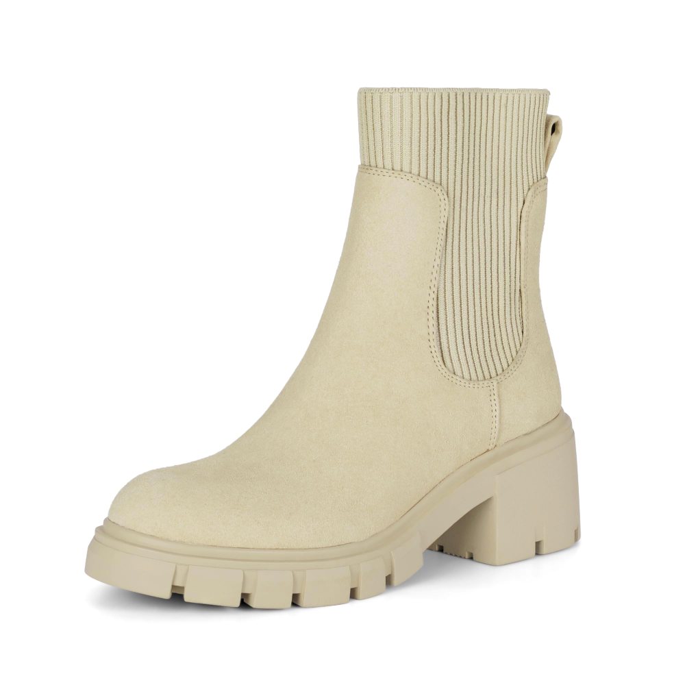 Athlefit Chunky Platform Chelsea Boot in Apricot